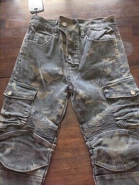 Volero JES-7-L Camo Moto Cargo Pants - No Pads NWT
